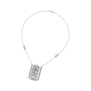 Collier de luxe en or 14 carats avec diamants pour femmes, pendentif de mariée en diamant naturel, bijoux en argent sterling fin, vente en gros - Product Image 2