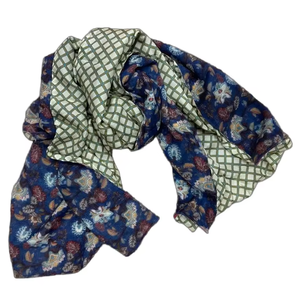 Luxury All-Season Soft Double-Layered <b>Silk</b> Long Lightweight Geometric Digital Printed Premium Traditional Women <b>Scarves</b> Autumn - Product Image 6