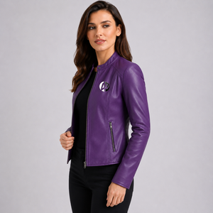 Veste en cuir pour femme, conçue pour le confort, la durabilité et un style élégant et décontracté, idéale pour les voyages, les événements décontractés et les garde-robes modernes. - Product Image 2