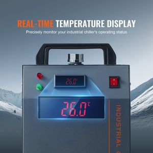 Refrigeratore d'Acqua Industriale 80W CW 3000 Raffreddato ad Aria con Serbatoio da 12L e Flusso di 12L/min 220V - Product Image 5