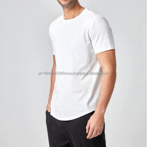 เสื้อยืดคอกลมแขนสั้นสีดำขาวผ้าฝ้ายปักโลโก้ตามแบบสั่งทำ - Product Image 5