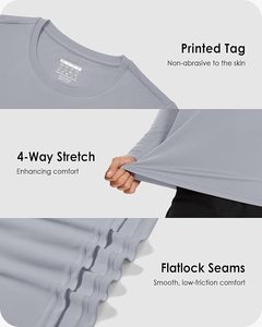 <b>Men's</b> Long Sleeve Rash Guard Solid Color 100% Polyester Quick Dry UPF50+ Anti UV <b>Swim</b> <b>Shirt</b> - Product Image 3