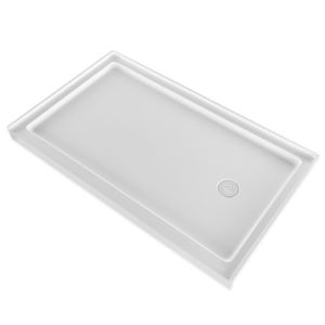 Piatto Doccia Rettangolare in Acrilico PVC Bianco 152x91 cm con Soglia Singola e Funzione Antiscivolo per Uso Interno - Product Image 1