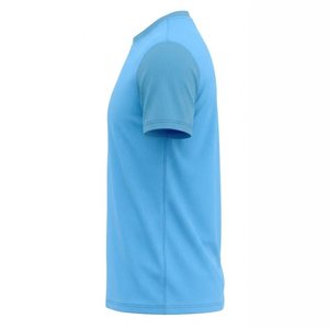 เสื้อยืดผู้ชายสีน้ำเงินพิมพ์ลายโลโก้ DTF ตามสั่ง คุณภาพสูง ผ้าฝ้ายผสมโพลีเอสเตอร์ แห้งเร็ว สไตล์สตรีทแวร์ลำลอง - Product Image 3