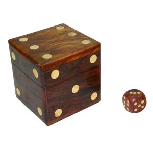 Caja de incrustaciones de dados de cubo de madera de alta calidad, madera Sheesham pulida para artículo decorativo para el hogar, diseño único, producto estándar superior - Product Image 1