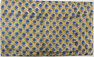 Tela de Algodón Estampada con Bloques Florales Indios de Primera Calidad, Color Durazno, Baya y Azul, para Confección de Ropa, Manualidades y Decoración del Hogar - Product Image 3