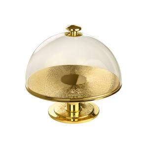 Elegante Tazón para Frutas Secas con Acabado Dorado y Cúpula de Vidrio, Plato Decorativo para Cocina, Mesa de Comedor, Ramadán - Product Image 3