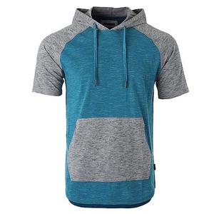 Vente Flash : Sweat à Capuche Décontracté Brodé pour Homme, Coupe Droite, Manches Courtes, en Polaire, Polyester/Coton, Motif Uni, Respirant, Automne - Product Image 1