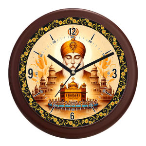 Reloj de Pared Ecológico de Plástico Personalizado con Diseño de Guru Nanak Dev Ji, Producto Promocional para Oficina, Hogar, Templo, Regalo de San Valentín - Product Image 1