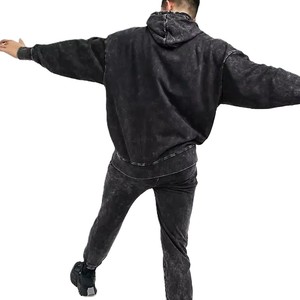 Customized Oversized Acid Washed Hoodie <b>Vintage</b> Screen Printed Thermal <b>Sweatshirt</b> 100% Cotton for Winter stylish quality - Product Image 4