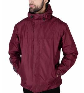 Veste à capuche imperméable pour homme, couleur bordeaux, vêtements de sport d'extérieur avec poches zippées, style streetwear, manteau en toile, qualité industrielle - Product Image 2
