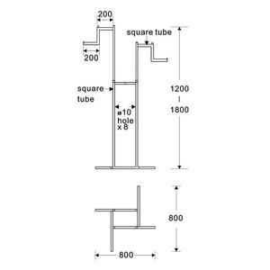 Trade Assurance Chromed Zinc 4-Way Adjustable Height <b>Clothing</b> Display <b>Racks</b> High Quality Easy Assembly Indoor/Outdoor Retail - Product Image 4