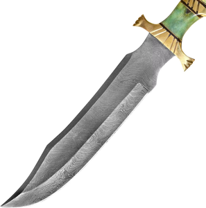 Handmade Hunting Knife with Leather Sheath Hand Forged Damascus Steel Fixed Blade Bowie Knife Fixed Blade Knives for Outdoor - Product Image 5
