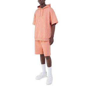Conjunto de Sudadera con Capucha y Pantalones Cortos Unisex para Hombre, Transpirable, Resistente al Viento, Ropa Deportiva Informal de Alta Calidad, Estilo Urbano, Talla Grande, Manga Corta para Invierno - Product Image 3