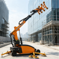 Robot de pose de vitres auto-propulsé à grands panneaux pour l'installation de vitrages dans les immeubles de bureaux