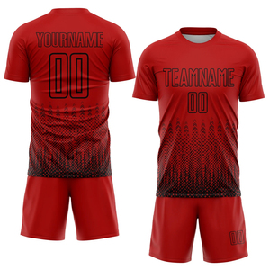 Maillots de football personnalisés en polyester grande taille pour hommes, ensembles de vêtements de sport, uniformes d'équipe pour hommes, prix bas, OEM - Product Image 1
