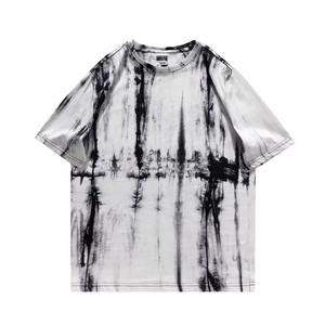Camiseta Tie Dye al por Mayor para Hombre y Mujer, 100% Algodón, Estilo Casual Urbano, Cuello Redondo, Manga Corta, Logotipo Personalizado Impreso, Camiseta de Moda de Verano - Product Image 4