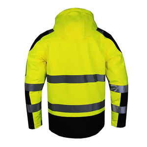 High Visibility Safety <b>Jacket</b> Reflective Workwear Waterproof Hooded Protective <b>Jacket</b> for Construction & Outdoor <b>Workers</b> - Product Image 3