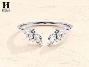Bague en or personnalisée à diamants en forme de marquise, style manchette empilable, bijoux fins, fabricant grossiste - Product Image 3