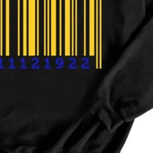 Sudadera con Capucha Negra con Gráfico de Código de Barras, Manga Larga, Cuello Redondo, Informal, para Hombre y Mujer, Estilo Urbano, Cómoda para Invierno - Product Image 5