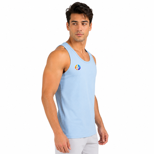 Material transpirable que ofrece una comodidad fresca para la camiseta sin mangas de hombre, con suavidad para caminatas de verano y práctica deportiva, uso diario. - Product Image 2