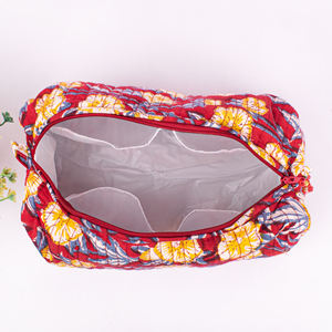 Sac à maquillage en coton biologique de luxe, matelassé, fait main, réutilisable, design personnalisé, grand format, organiseur multifonctionnel pour cosmétiques - Product Image 5