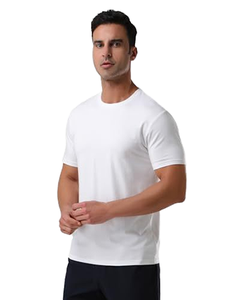 Nouveaux t-shirts pour hommes, vêtements décontractés à la mode, coupe ajustée, mélange de coton, manches courtes, respirants, doux, confortables, tenue d'été, sport et gym - Product Image 2