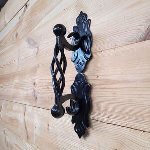 Poignée de meuble en fer au design moderne et unique, courbée, finition noire premium, pour chambre et salon - Product Image 3