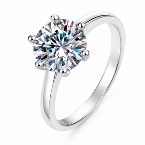 moissanite 3ct <b>Ring</b> Engagement S925 Sterling Silver Certified Brilliant Cut 6 Prong Trendy Wedding Party Fine Jewelry wholesaler - Product Image 3