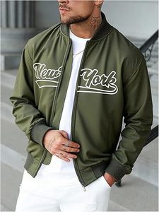 Comfortable <b>Winter</b> Warm Men Letterman Jacket Stand Collar Front Logo Windproof High Quality Eco-Friendly Quick Dry Breathable - Product Image 3