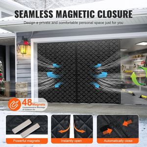 Kit de Aislamiento Magnético para Puerta de Garaje de Invierno, 8x7 Pies, Tela Oxford 300D, Cortina Térmica para Garajes - Product Image 4