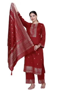 Safaa - Abbigliamento Etnico Indiano all'Ingrosso, Completo in <span class=keywords><strong>Viscosa</strong></span> Intrecciata, Set Kurti Tradizionale da Cerimonia per Donne, Materiale per Abiti, Completi Pakistani - Product Image 5