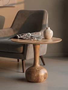 Mesa Auxiliar de Madera Compacta y Funcional para Artículos Esenciales Junto a la Cama y Decoración de la Sala de Estar - Product Image 4