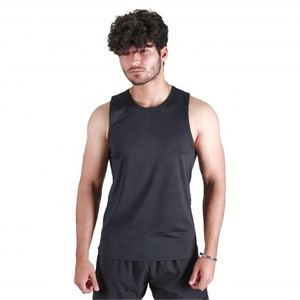 Vente en gros de débardeurs de sport en coton personnalisés avec logo, 240 grammes, sans manches, pour hommes - Product Image 1