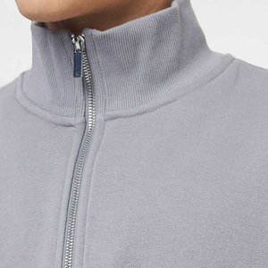 Sudadera Básica Oversize de Algodón 100% con Bloques de Color Personalizados OEM, Hombro Caído y Media Cremallera, Venta al por Mayor - Product Image 2