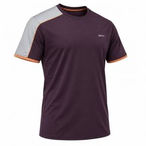Premium Mens Plum Ice <b>Grey</b> Asymmetric Shoulder Jersey <b>T</b>-<b>Shirt</b> with Copper Trim Quick Dry & Breathable for Casual Sportswear - Product Image 5