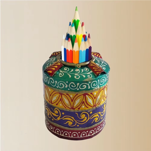 Organizador de Escritorio con Forma de Tanque de Hierro de Calidad Garantizada, Estilo Vintage Rajasthani, para Oficina, Hogar, Portalápices, Artículo de Regalo - Product Image 4