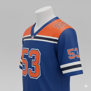 Maillot de football américain personnalisé par sublimation, motif uni, grande taille, short, nom et numéro d'équipe personnalisés, unisexe, best-seller - Product Image 3