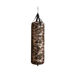 Sac de frappe suspendu vintage en cuir véritable marron, finition patinée durable, chaîne en acier, sacs de frappe robustes pour entraînement intensif - Product Image 6