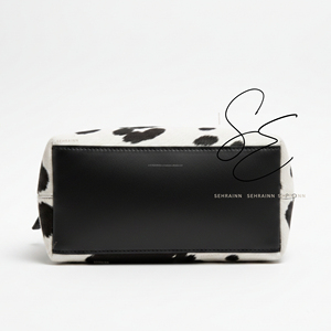 Real Hair On Leather Toiletry <b>Pouch</b> Travel Cosmetic Bag Cowhide Makeup Organizer Zipper Dopp Kit For <b>Men</b> Women Custom Logo - Product Image 4