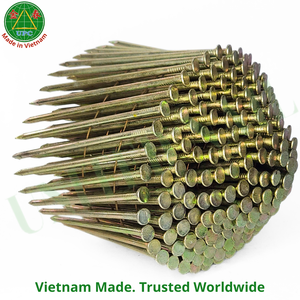 Clavos en Espiral de 2-3/4 Pulgadas, Acero, Vástago Liso, Recubrimiento Amarillo, Cabeza Cuadriculada/Plana, para Pistola de Clavos Neumática |   Clavo en rollo - Product Image 6