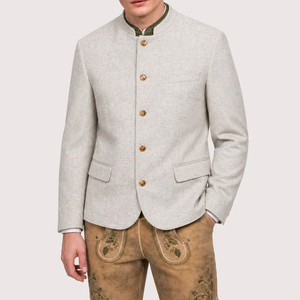 Veste traditionnelle pour hommes de qualité supérieure, style bavarois allemand, col montant, vêtements d'hiver pour l'extérieur, vente en gros - Product Image 3
