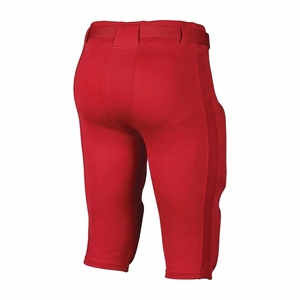 Pantalon de football américain rouge personnalisé pour hommes avec genoux et cuisses rembourrés |   Pantalons d'uniforme de football personnalisables pour les équipes sportives - Product Image 2