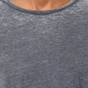 T-shirt pour homme en coton 100% tricoté, manches courtes, fabrication OEM personnalisée, décontracté, respirant, léger, haute qualité, 220g, été - Product Image 5