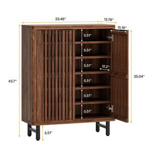 Scarpiera in Legno Regolabile per Soggiorno, Mobile Contenitore con Ampio Spazio di Archiviazione - Product Image 5