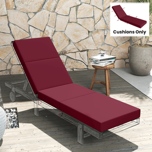 Cuscino per Chaise Longue da Esterno Rosso Spesso 3,9 Pollici, 21 x 72 Pollici, con Lacci - Product Image 2