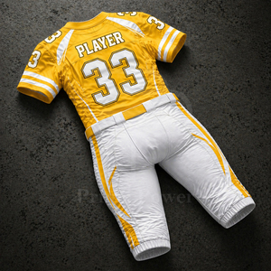 Vêtements de football américain en promotion : Ensemble maillot et pantalon personnalisés en tissu anti-humidité, uniforme de jeu d'équipe, fournisseur pour commandes en gros - Product Image 5