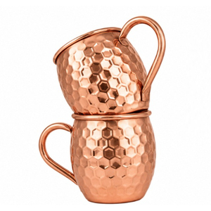 Mug en cuivre pur pour Moscow Mule, verre à cocktail artisanal gravé motif floral, tasse à bière avec poignée en laiton, vente en gros, articles de bar en vrac - Product Image 3