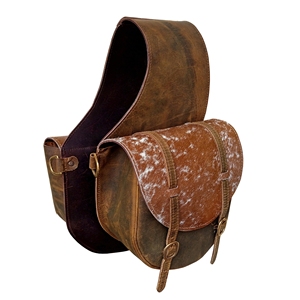 Bolsa de Sillín de Cuero Genuino Tamaño Universal para Caballo, Piel de Vacuno con Solapa, Estilo Western, para Equitación y Senderismo, Envío Gratuito a EE. UU. - Product Image 1