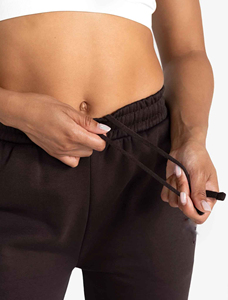 Pantalon de jogging décontracté streetwear personnalisé pour femme, coupe large, avec cordon de serrage, en molleton de coton, pour l'extérieur - Product Image 4